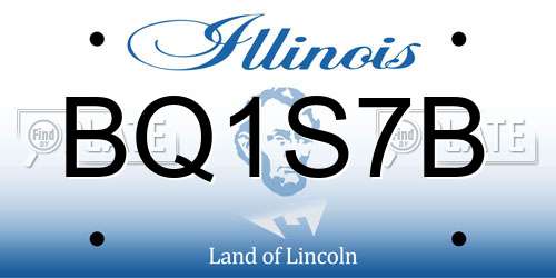BQ1S7B Illinois License Plate