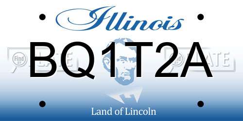 BQ1T2A Illinois License Plate