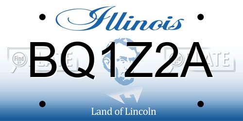 BQ1Z2A Illinois License Plate