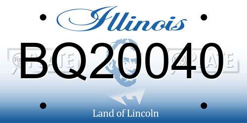 BQ20040 Illinois License Plate