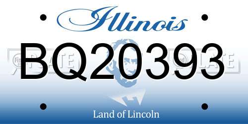 BQ20393 Illinois License Plate