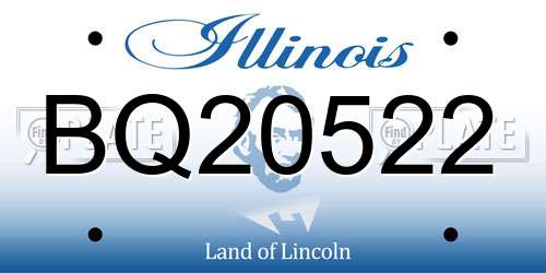 BQ20522 Illinois License Plate