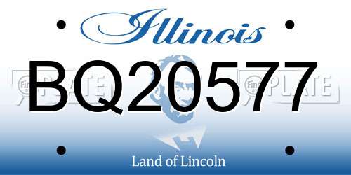 BQ20577 Illinois License Plate