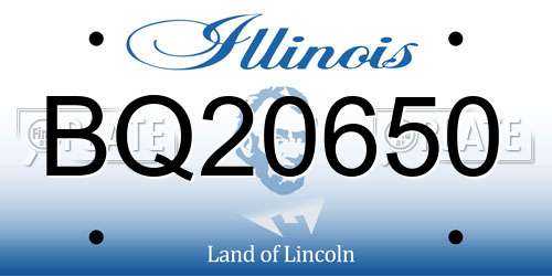 BQ20650 Illinois License Plate