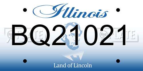BQ21021 Illinois License Plate