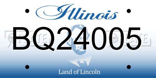 BQ24005 Illinois License Plate