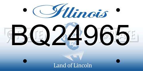 BQ24965 Illinois License Plate