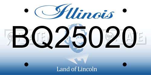 BQ25020 Illinois License Plate
