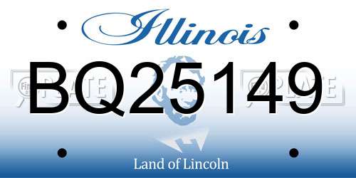 BQ25149 Illinois License Plate