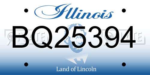 BQ25394 Illinois License Plate