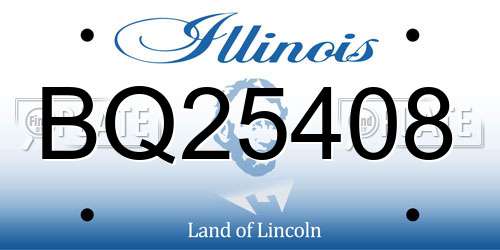 BQ25408 Illinois License Plate