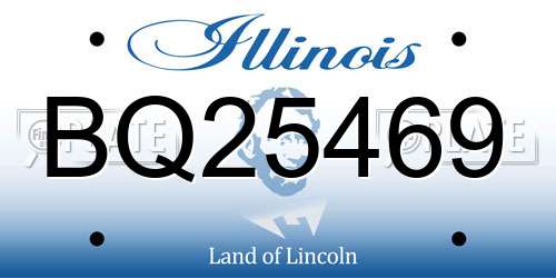 BQ25469 Illinois License Plate