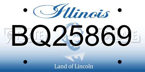 BQ25869 Illinois License Plate