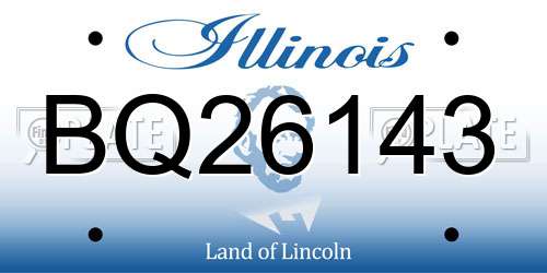 BQ26143 Illinois License Plate
