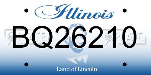 BQ26210 Illinois License Plate