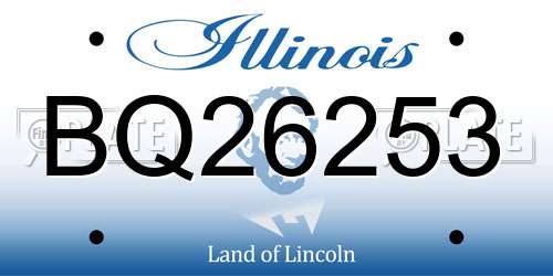 BQ26253 Illinois License Plate