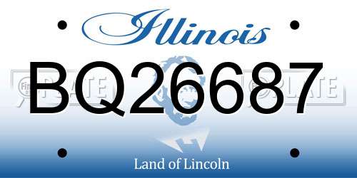 BQ26687 Illinois License Plate