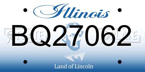 BQ27062 Illinois License Plate