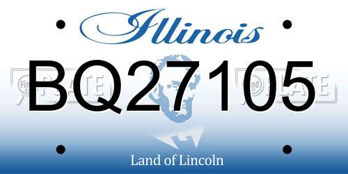 BQ27105 Illinois License Plate