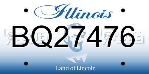 BQ27476 Illinois License Plate