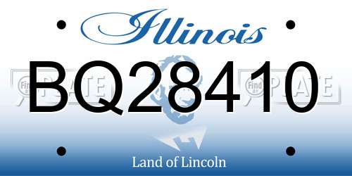 BQ28410 Illinois License Plate