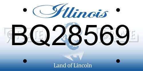 BQ28569 Illinois License Plate