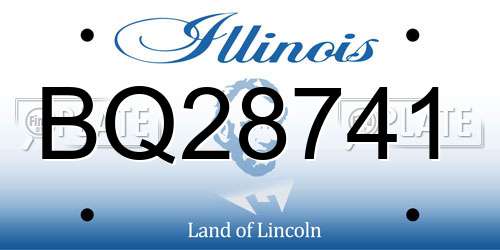 BQ28741 Illinois License Plate