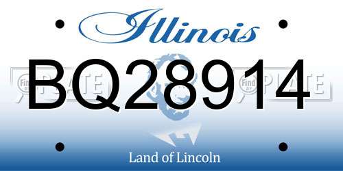 BQ28914 Illinois License Plate