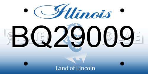 BQ29009 Illinois License Plate