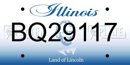 BQ29117 Illinois License Plate