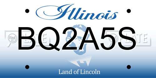 BQ2A5S Illinois License Plate