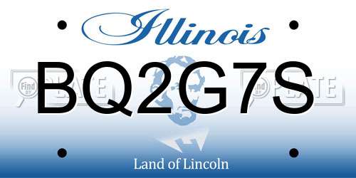 BQ2G7S Illinois License Plate