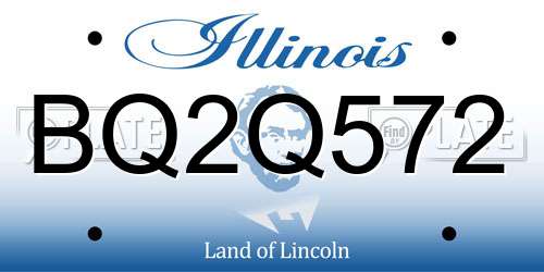 BQ2Q572 Illinois License Plate