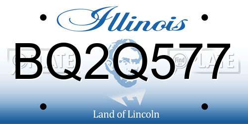 BQ2Q577 Illinois License Plate
