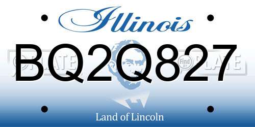 BQ2Q827 Illinois License Plate