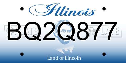 BQ2Q877 Illinois License Plate