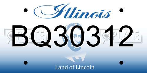 BQ30312 Illinois License Plate
