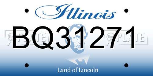 BQ31271 Illinois License Plate