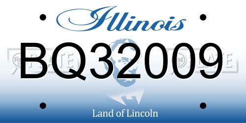 BQ32009 Illinois License Plate