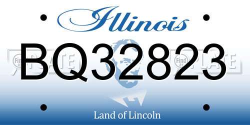 BQ32823 Illinois License Plate