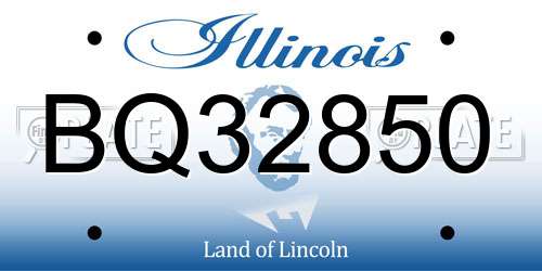 BQ32850 Illinois License Plate