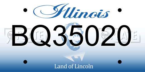 BQ35020 Illinois License Plate