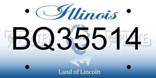 BQ35514 Illinois License Plate