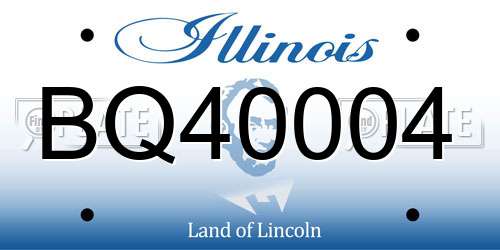 BQ40004 Illinois License Plate