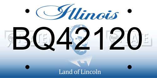 BQ42120 Illinois License Plate