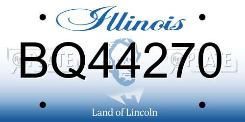 BQ44270 Illinois License Plate