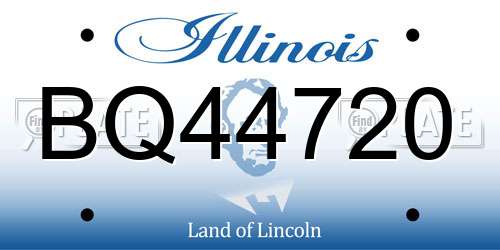 BQ44720 Illinois License Plate