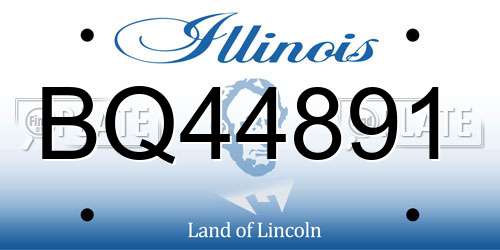 BQ44891 Illinois License Plate