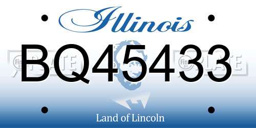 BQ45433 Illinois License Plate