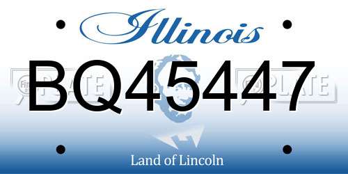BQ45447 Illinois License Plate